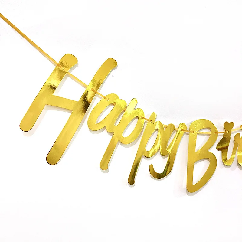 Birthday banner party decorations birthday party paper bunting banners flags conjoined letters happy birthday banner boys girl baby shower hanging decor supplies