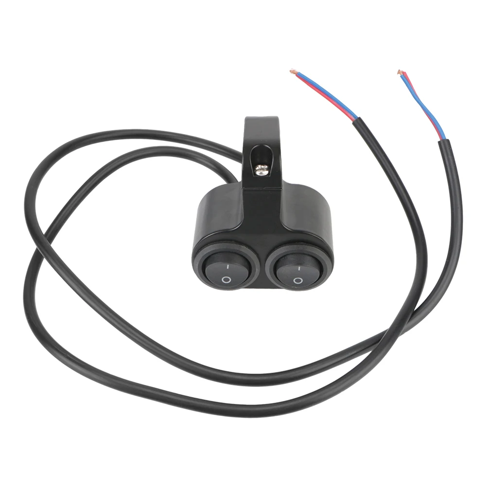 12V Headlight Switch 7/8in 22mm Dual Button Control Motorcycle Handlebar