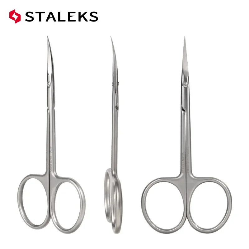 Nose Hair Scissors Eyebrow Scissors Stainless Steel Scissors Facial Hair Scissors Beauty Scissors STALEKS Nail Scissors
