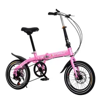 16 20 pouces 7 vitesses cadre en acier au carbone vélo hommes ou femmes léger pliable Cycle un Velo adulte ville pliant vélo vélo 4