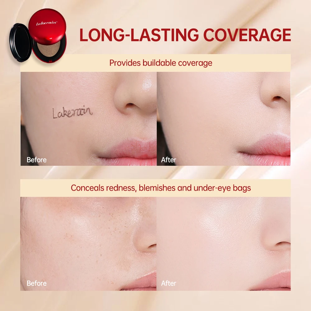72 Hours Long-lasting Super Fit Cushion Foundation Full Coverage Waterproof Long-lasting Concealer 9 Colors Makeup Semi-Matte 5