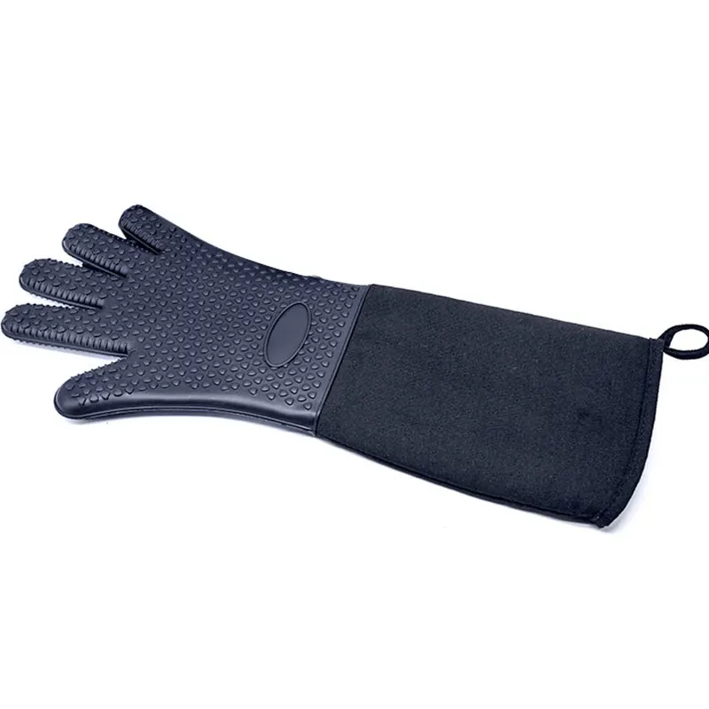 VOVOV Heat Resistant Oven Gloves (1 Pair) - Non-Slip Silicone Grip, Quilted Cotton, Up To 500°F, Blue