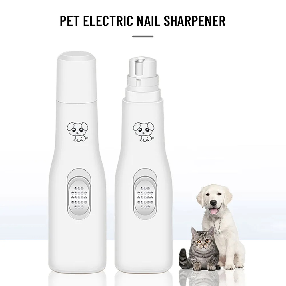 Dog Nail Grinder Electric Pet Nail Trimmer Battery Powered Painless Paws Grooming & Smoothing Tool Super Quiet for Dogs Cats