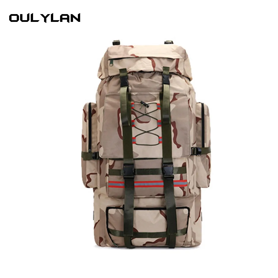 

Oulylan130L Extra Large Outdoor Travel Backpack for Men and Women Camping Travel Backpack High Capacity Mountaineering Bag