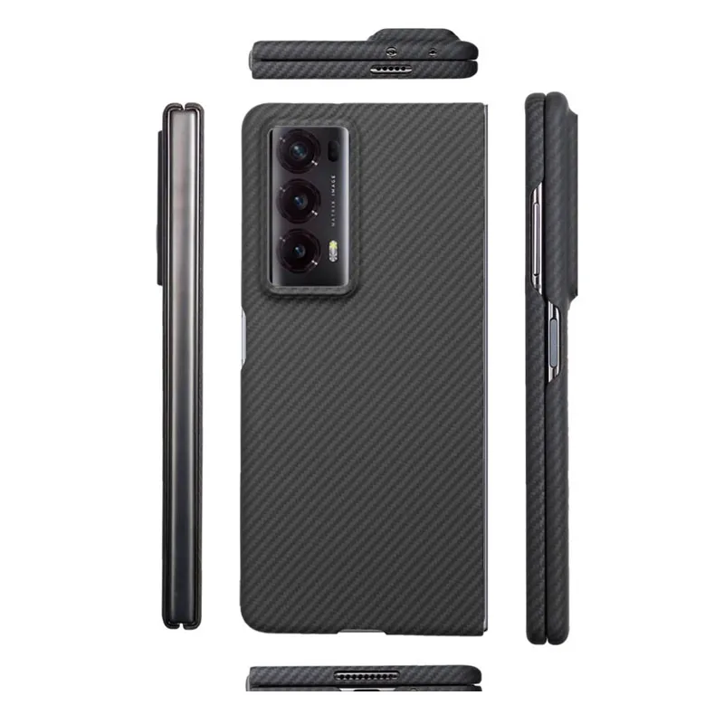 Premium Real Carbon Fiber Aramid Protective Phone Case - Anti-Explosion & Foldable Design