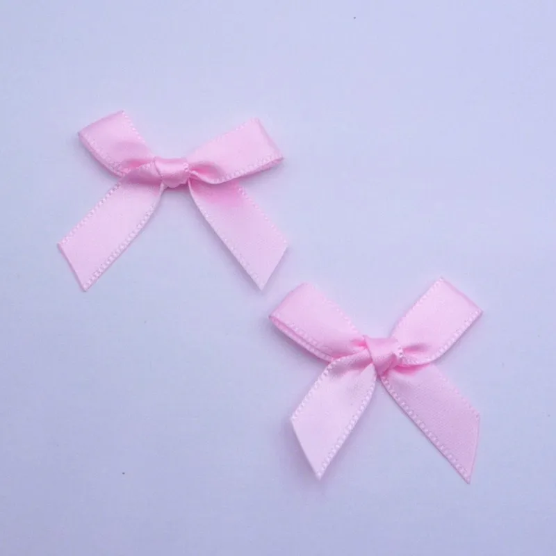 200Pcs Fresh Pink Ribbon Bows Small Polyester Satin Flower DIY Craft  Wedding Christmas Tree for Clothes Accessories Decoration - AliExpress