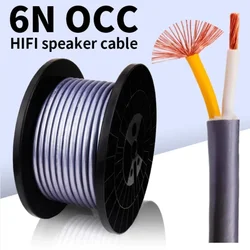 HIFI 2 Core Speaker Wire 6N OCC Pure Copper Cabo Audio Video Cables DIY Solder Banana Plug Connector Consumer Electronics