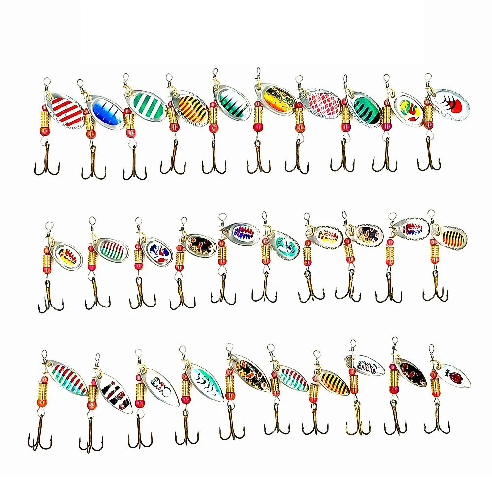 

30Pcs Iron Plate Lure Vivid Bright Colorful Stickers Metal Fishing Bait Swimbait Streamer Sea Fishing Lures