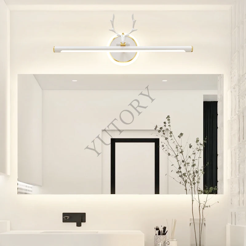 Mirror headlight led bathroom bathroom light makeup light mirror cabinet special dresser washstand