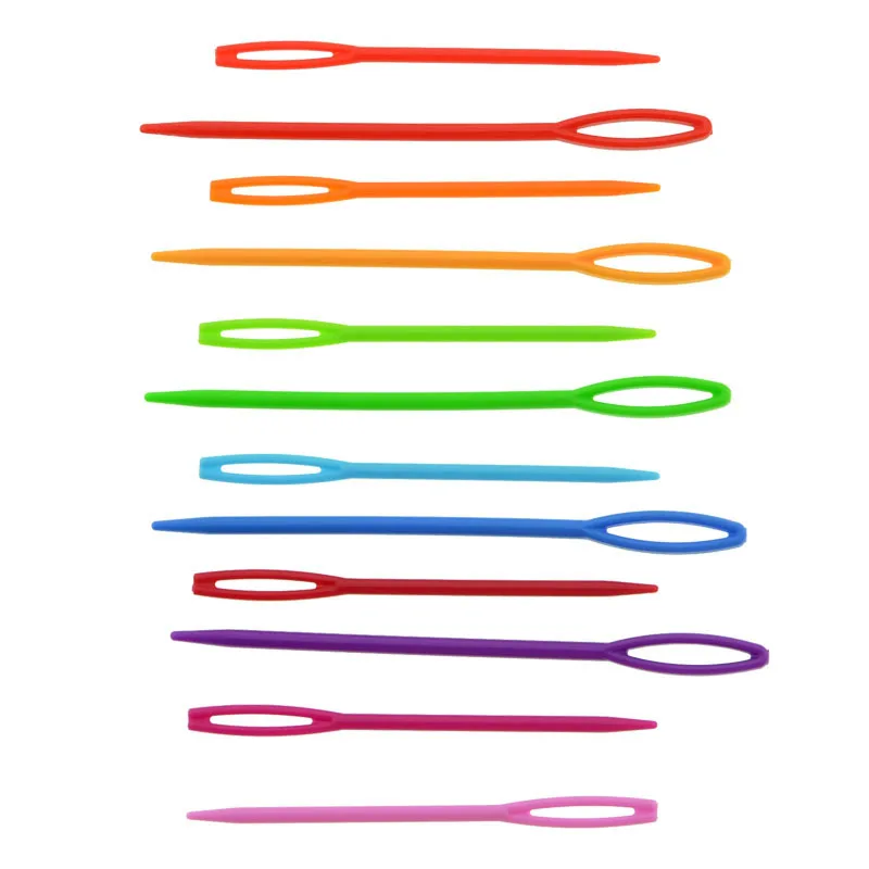 Plastic Sewing Needles Large Eye Plastic Yarn Needles for Kids Craft Embroidery Needle for DIY Sewing Handmade 100PCS