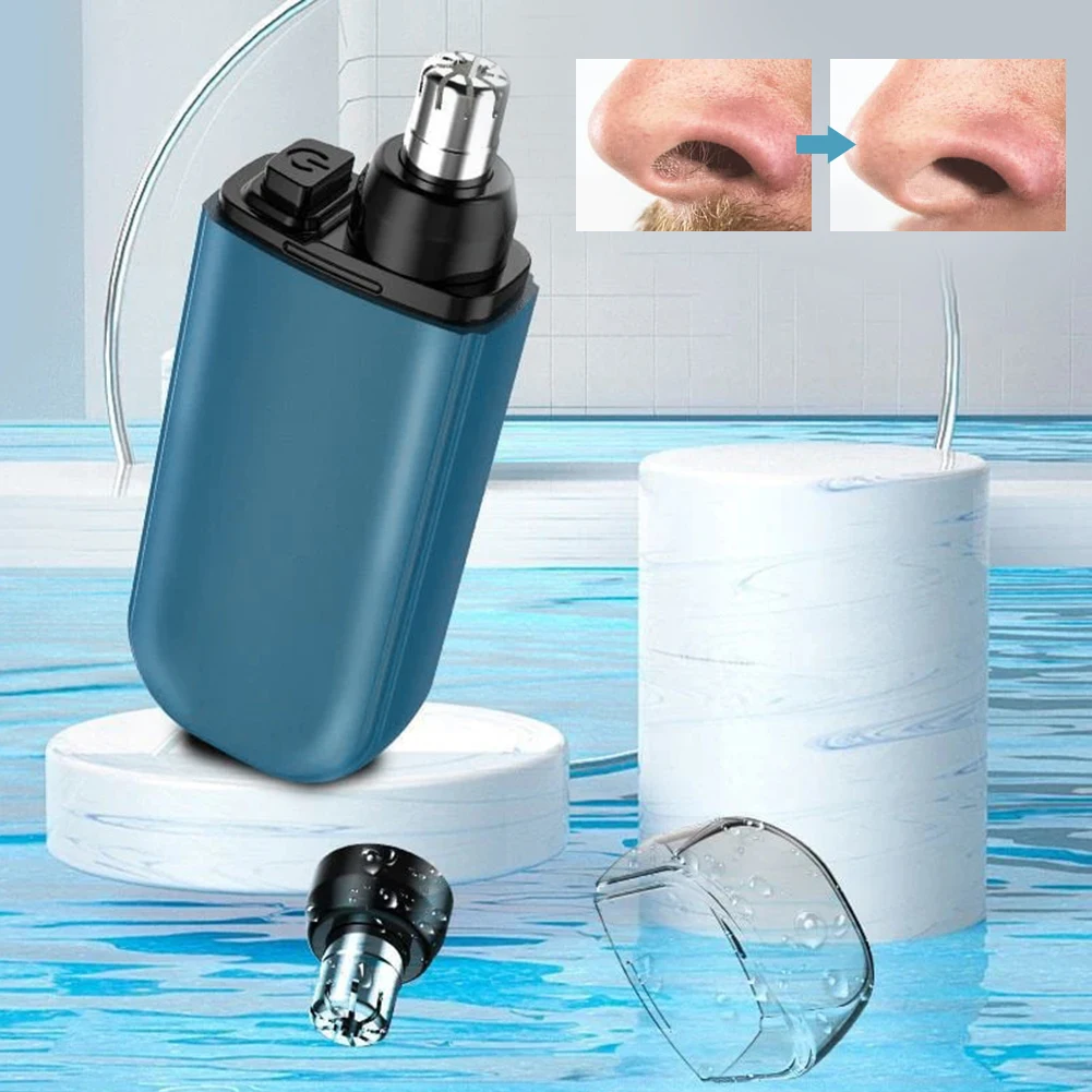 Electric Nose Hair Trimmer 7000 RPM Painless Nose Hair Clipper USB Charging Dual-Edge Blades Portable Men Mini Nose Hair Trimmer 5