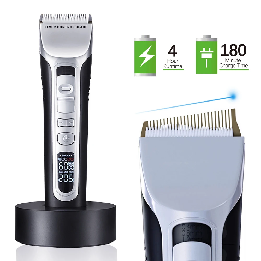 Usb Electric Hair Trimmer Rechargeable Shaver Razor Kemei Km-427 Led  Digital Display Cordless Adjustable Clipper Hair Barber - AliExpress