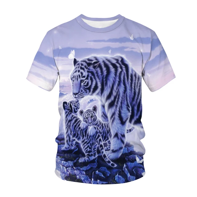 Moletom Roupa Canguru Tigre Branco 3d Full Novidade. - 7Dreams