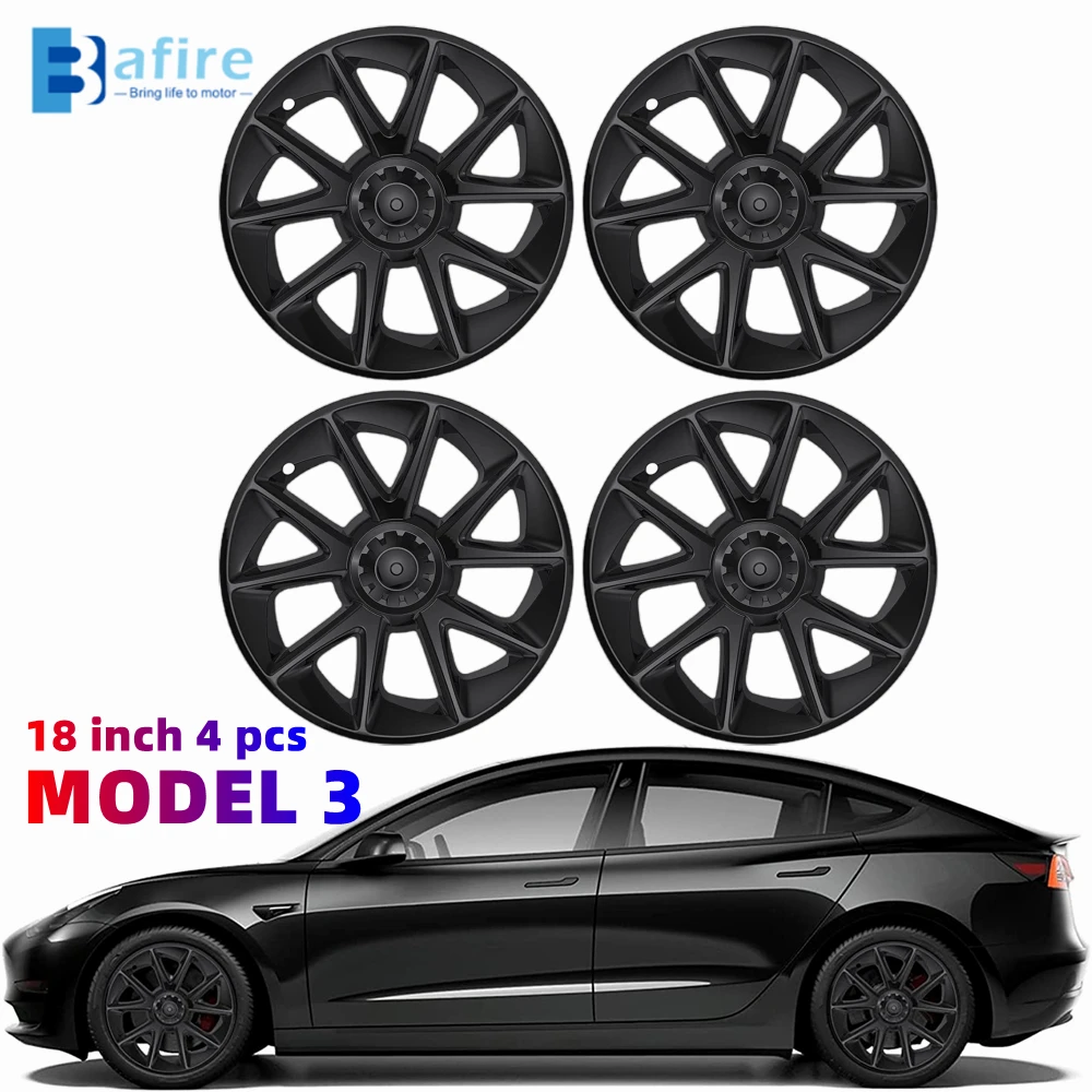 4pcs Hubcaps For Tesla Model 3 18 Inch High Performance Hub Cap Original Car Replacement Wheel