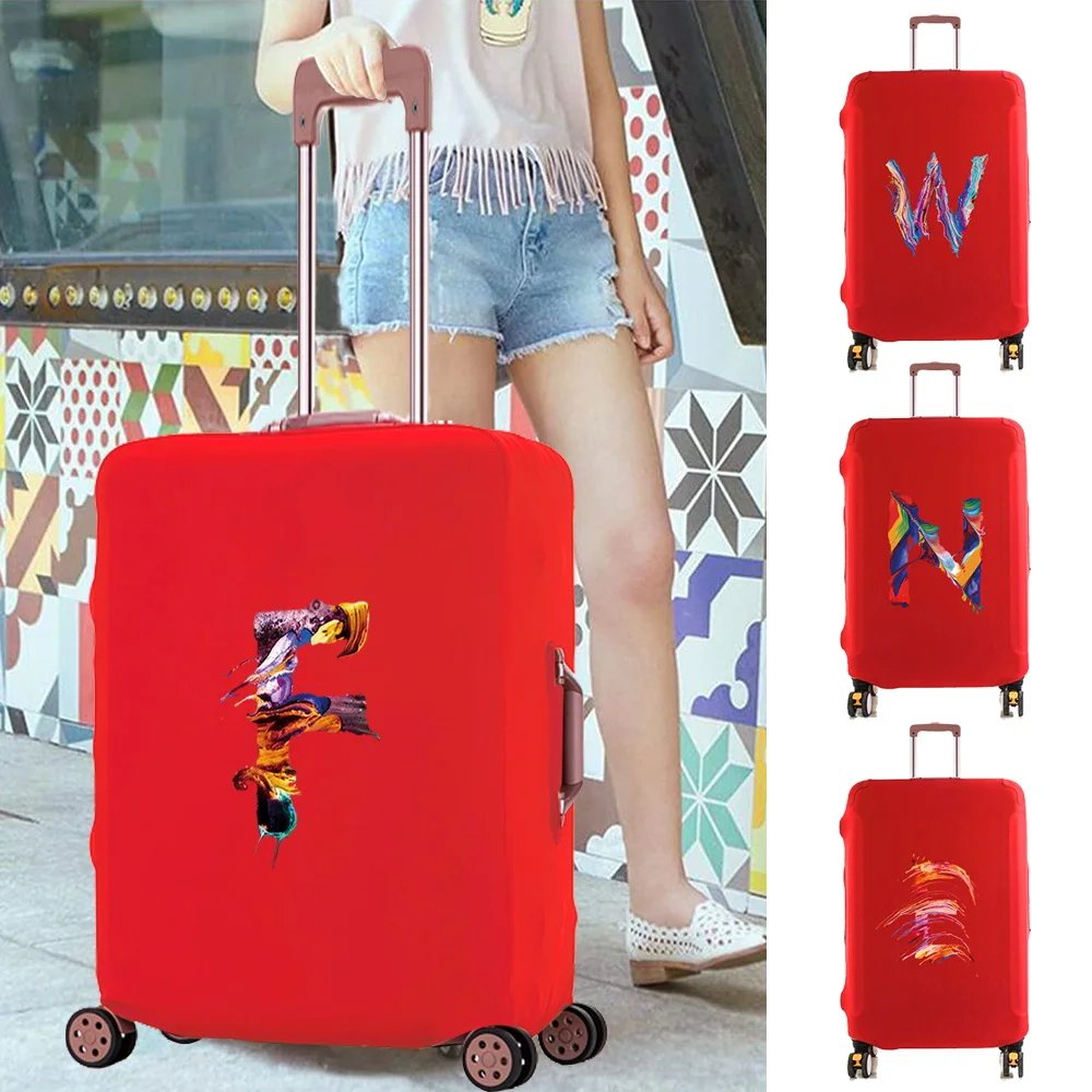 

Luggage Case Scratch Resistant Thicken Travel Accessory Cover Paint Print Trolley Protective Covers Apply To 18-28 Inch Suitcase