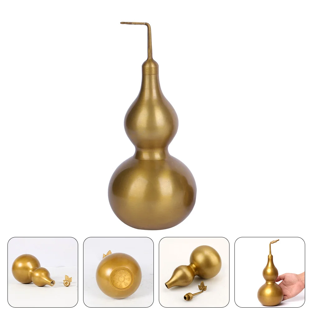 

Pure Copper Gourd Desktop Decor Ornament Toys Craft Cars Tabletop Adornment Decorate Figurine Calabash Model