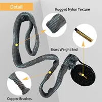 MIDUG .50 Cal .54 Caliber Gun Cleaning Kit Bore Cleaner Snake for Long Ranger Rifle Gun Weapon Clean 2