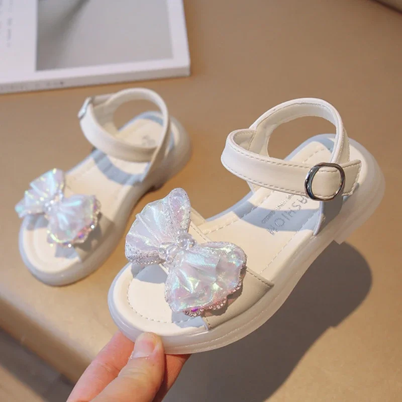 

Summer Kids Sandals Toddlers Shoes Baby Girls Fashion Flats Bowtie Sandalias New Arrival Platform Children Footwear