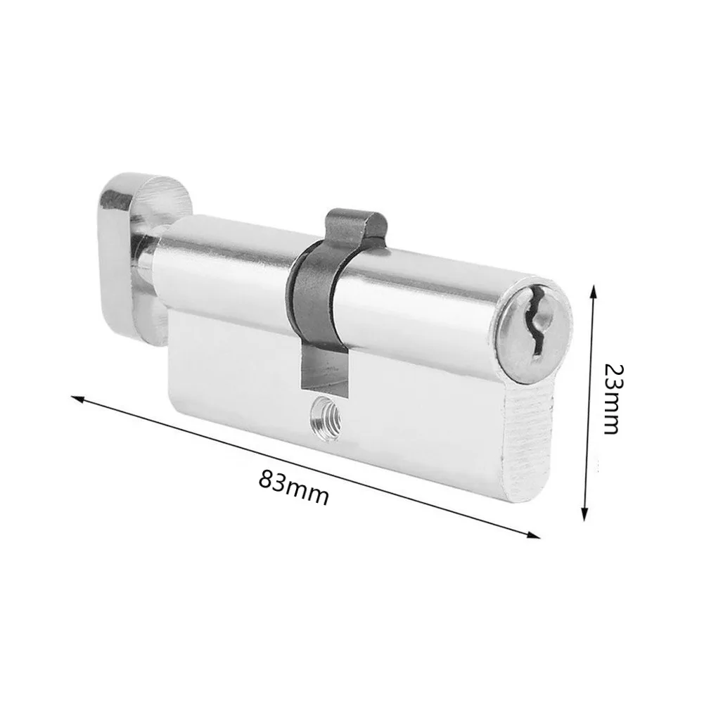 Door Lock Cylinder Thumb Turn Cylinder Door Lock UPVC Anti-Pick 35/35 3 Keys 1 Screw Security Furniture Locks Keys