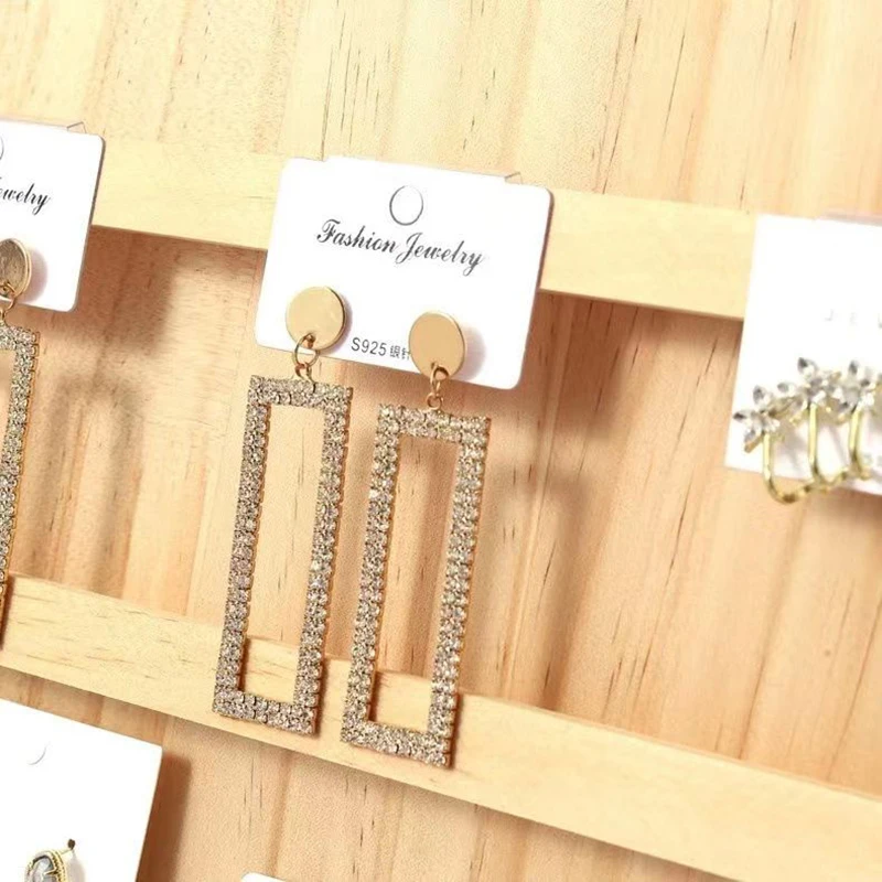 Wood Jewelry Display Stand Earring Bracelet Organizer Storage Holders Desktop Display Holders Retail Exhibitor Gifts