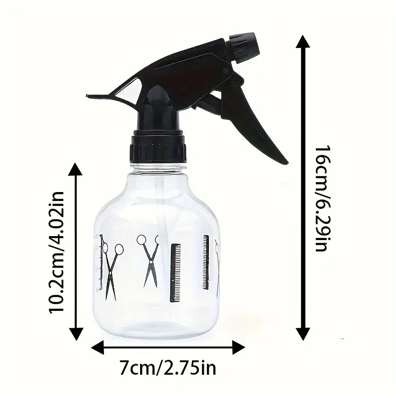 250ML Spray Bottle Water Refillable Water Container Hair Plant Home Cleaning Mist Sprayer Styling Tools Salon Accessories 1pcs