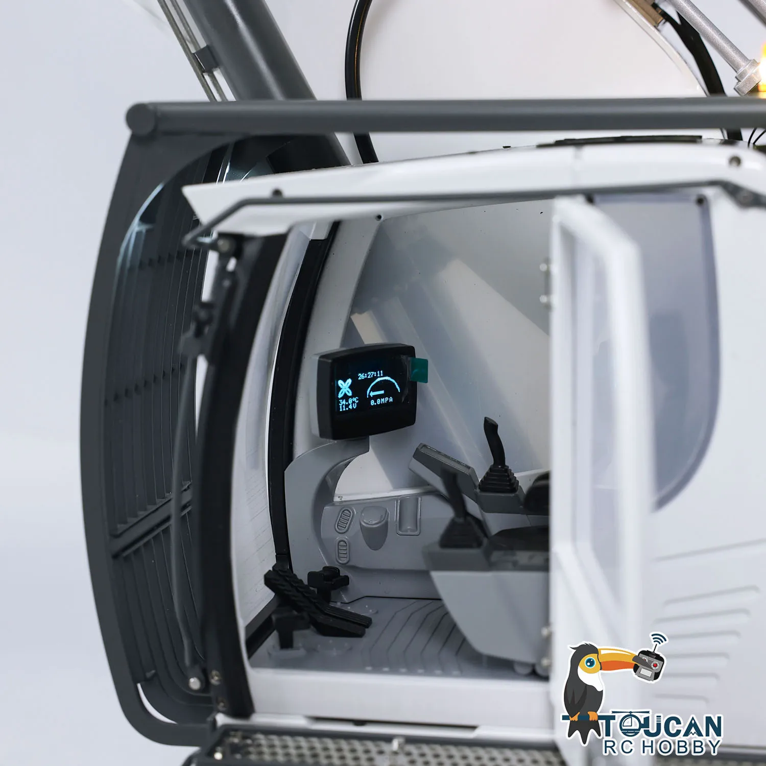 S9d6a5e60ed21467d90abae02a3f46f23S 1/14 koparki hydrauliczne RC K970-300 maszyna do rozbiórki z wymiennym 2-ramiennym zdalnie sterowanym dźwiękiem TOUCAN