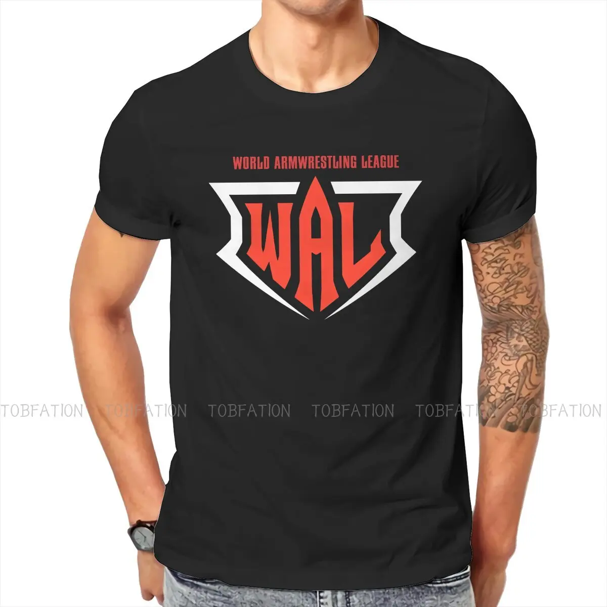 Wrestling Newest TShirt for Men WAL Round Collar Pure Cotton T Shirt Distinctive Birthday Gifts Tops 6XL image_0