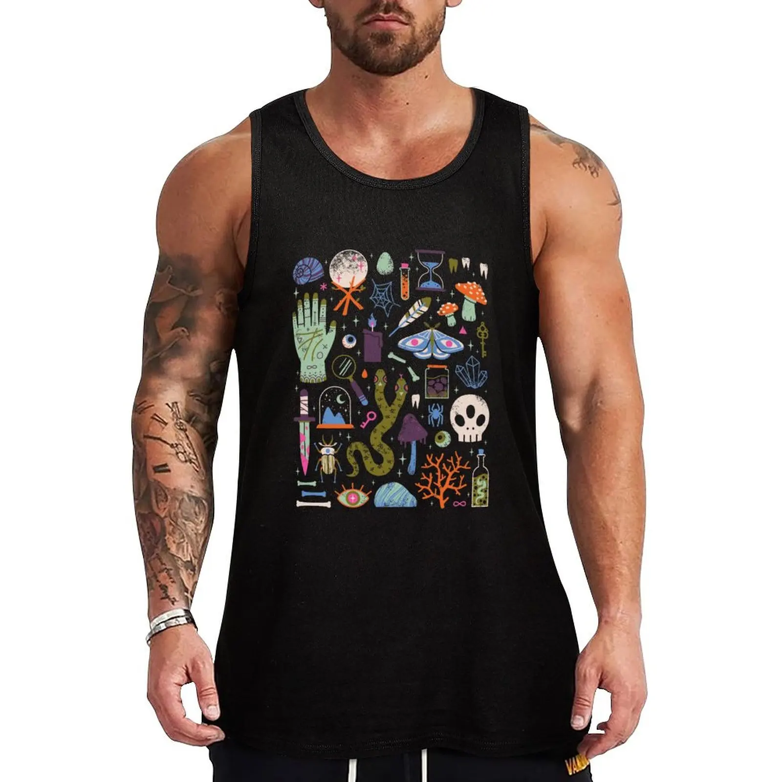 

Curiosities Tank Top Men's clothes Men's t shirt Man sleeveless shirt anime top