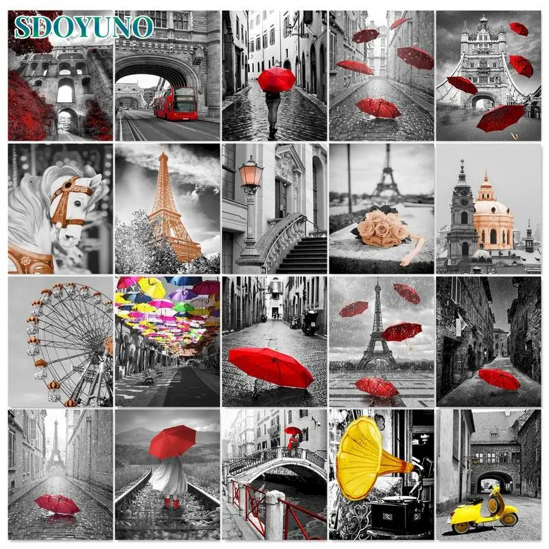 

SDOYUNO Modern Painting by numbers Handpainted Paint for painting Scenery DIY Paint by numbers Adults Home decor Unique gift