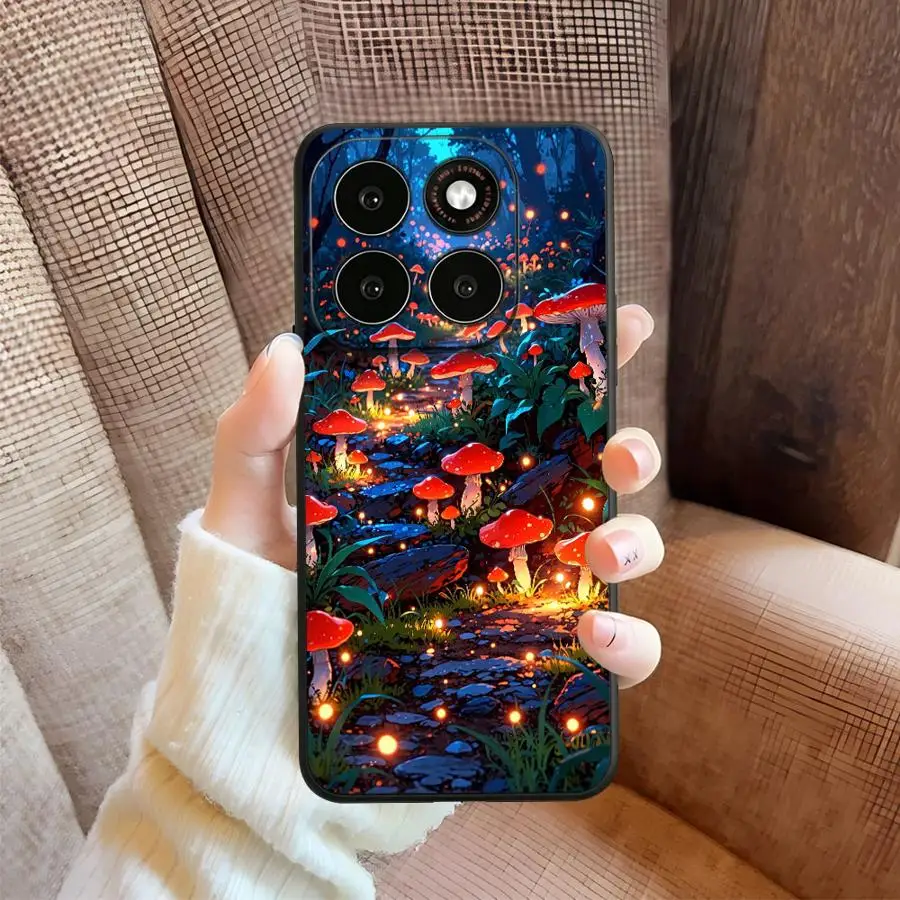 Cartoon Mushroom Phone Cover Case