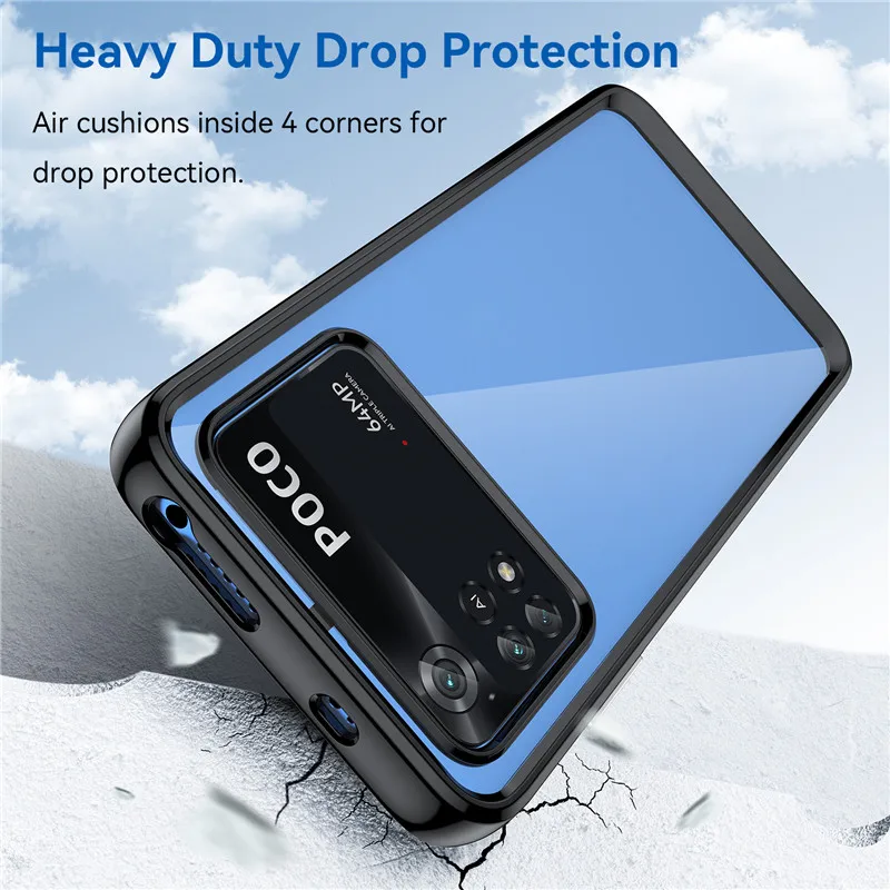 Colorful Soft Edge Silicone Transparent Shockproof Bumper Case