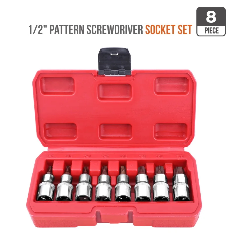 Chave de Fenda Ferramentas de Reparo com Case Padrão Conjunto Soquete s2 Hex Torx Unidade Bit Kit T27-t70 Inviolável Vermelho 1 - 2 kit conjunto T27-T70 unidade inviolável ferramentas de reparo com caso vermelho