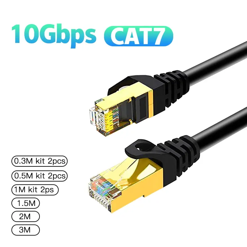 Ethernet Cable Network CAT7 Ethernet Cable 10Gb RJ45 Lan Network Cable Networking Ethernet Patch Cord CAT 7 For Computer Router