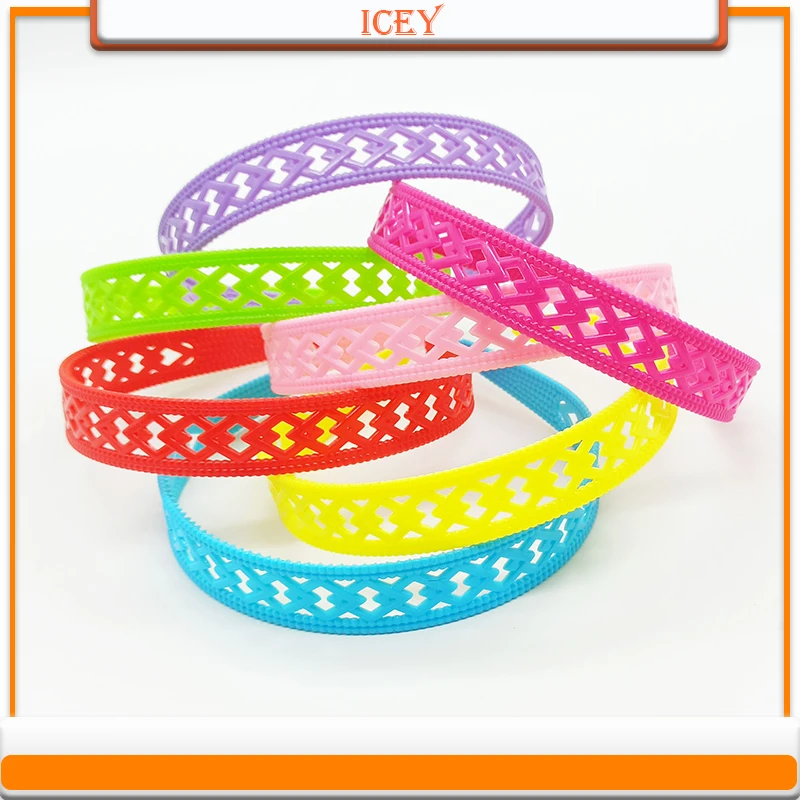 1pc 2.2cm Headbands diamond Headwear Solid color hollow Scrunchie candy-colored plastic Hair Accessories Set men and women universal plastic buckle candy colored non metal security check high quality silicone belt k640