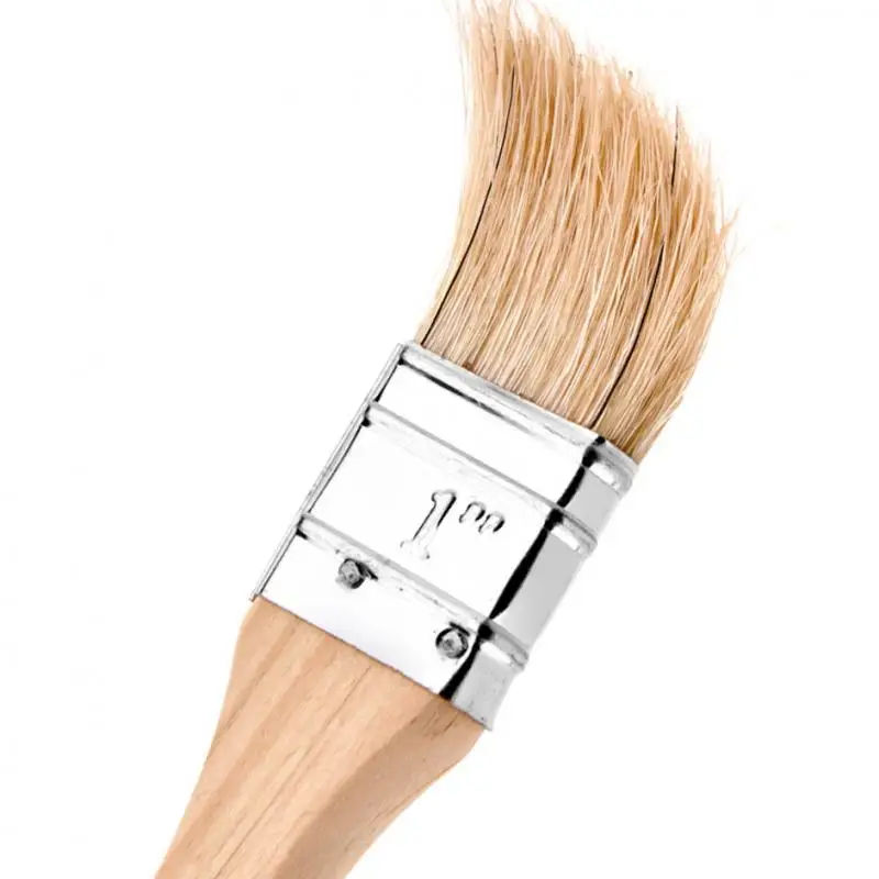 2pcs Natural Bristle Pastry Brushes Hardwood Handle Heat-resistant BBQ Brush