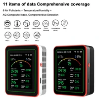 Moniteur de qualité de l'air 15 en 1, compteur de CO2 CO TVOC HCHO PM2.5 PM1.0 PM10, mesure de la température et de l'humidité, détecteur de dioxyde de carbone 4