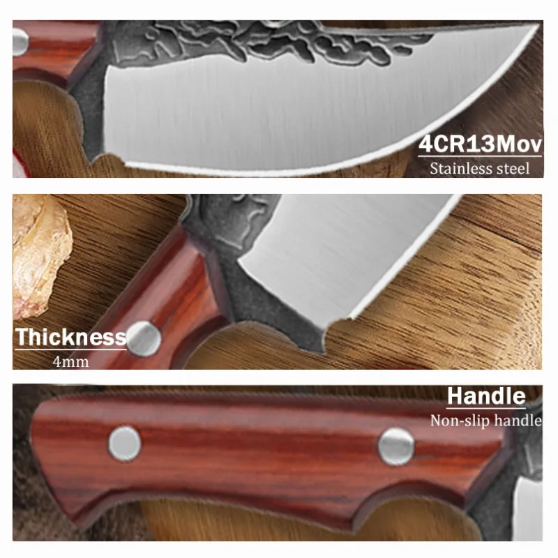 Mystery Surprise Gift Box Multi-function Professional Stainless Steel Chef Knife Utility Knife Boning Knife Outdoor Shovel Fruit 4