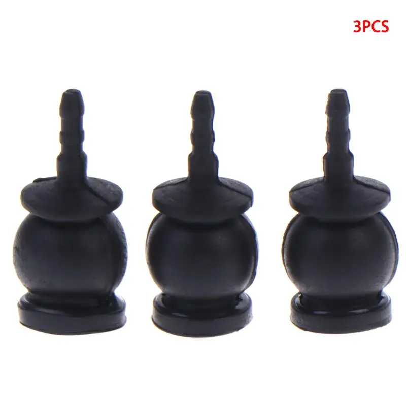 Billes d'amortissement TL10A04 en silicone, vues sous différents angles, mettant en avant leur élasticité et leur couleur noire mate.