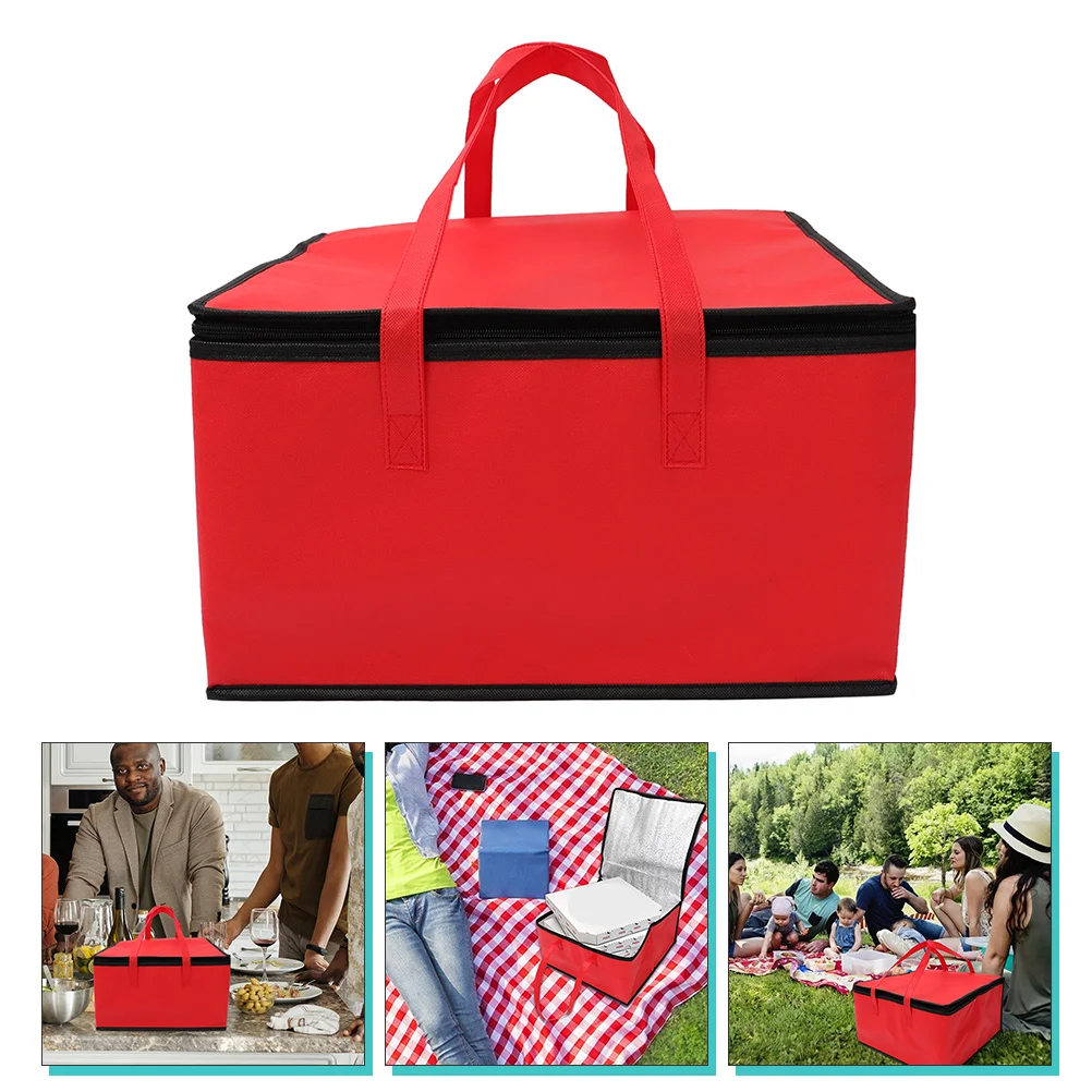 

Insulation Bags Foldable Warm Lunch Grocery Shopping Delivery Pouch Non-woven Fabric