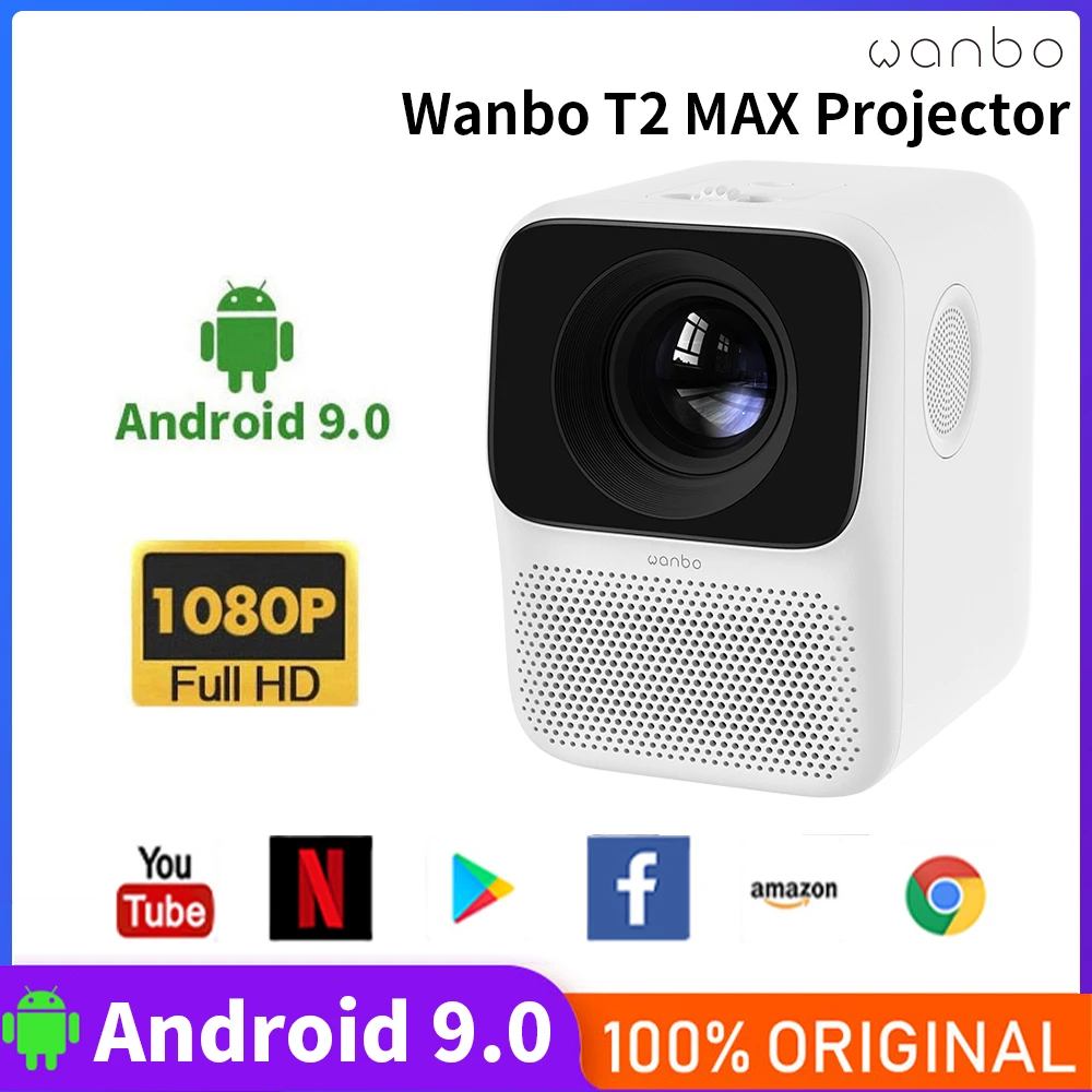Global Version Wanbo T2 Max Lcd Projector Led Support Vertical Keystone