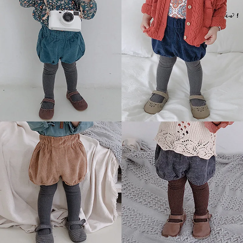 Kids Shorts Toddler Girls Corduroy Shorts Diaper Bloomer Briefs Diaper Cover Fall Winter Clothing