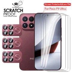 6 - in - 1 Fingerprint Unlock Tempered Glass Case with Screen and Camera Protection for 6in1 (For F9 Ultra)