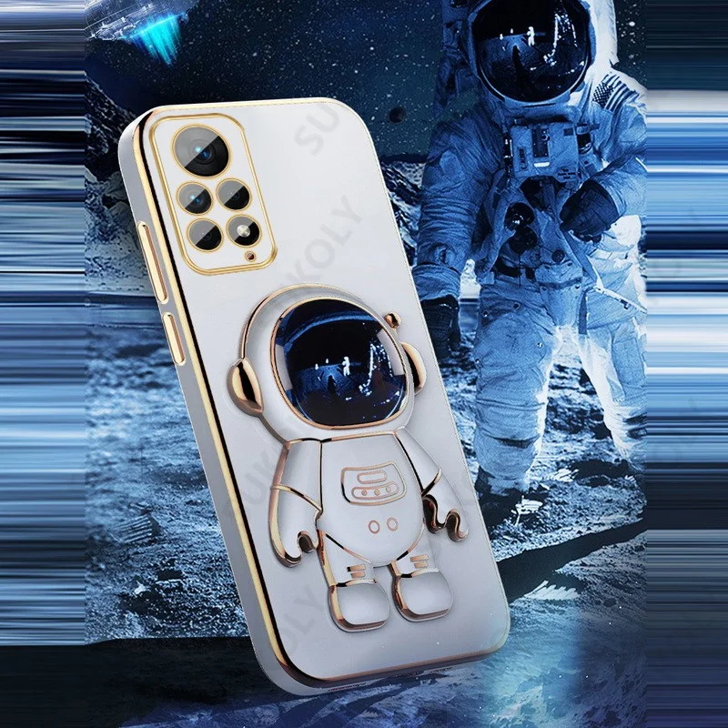 Placcatura 3D Astronauta Caso Del Basamento Per Xiaomi Redmi Nota 11 10 9 Pro 11s 10s 9s Mi 11 Lite 5G NE 11T 10T Poco F3 X3 NFC M3 _voghion.com