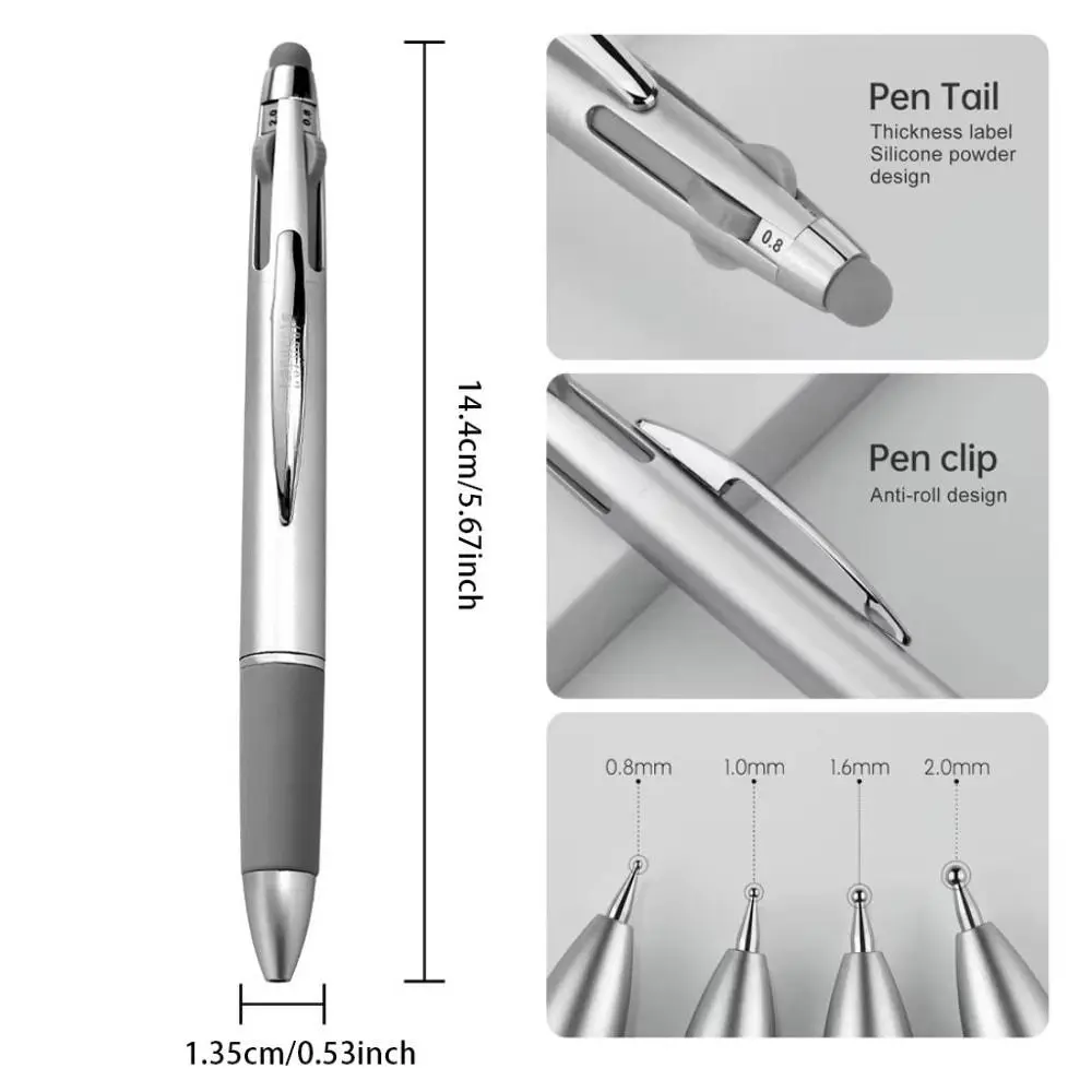 5-in-1 네일 아트 도팅 펜 DIY 0.8/1.0/1.6/2.0mm 네일 도트 페인트 펜 멀티팁 다양한 사이즈 네일 아트 볼펜