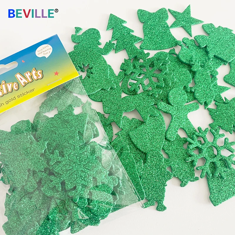 

Зеленая Милая мультяшная Рождественская елка Санта Клаус Снежинка Счастливого Рождества наклейки подарок ноутбук скрапбо Декор для дома дети Веселая игрушка