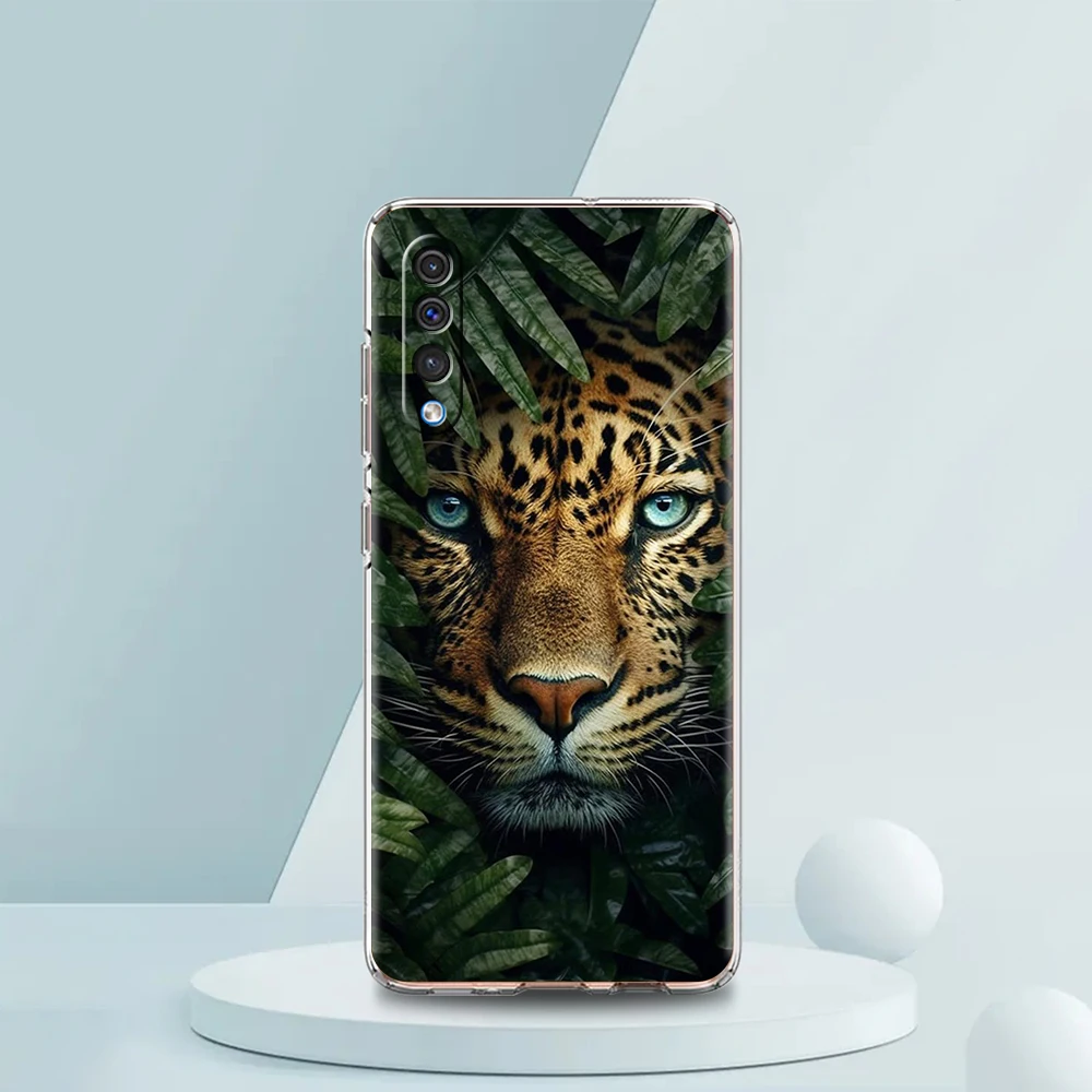 Stylish Leopard Print Transparent Silicone Phone Case Cover