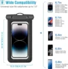 2 PCS Waterproof Pouches - Crystal-Clear Protection for Your Smartphone Underwater,Sand,and Snow,Touch-Friendly,and Easy-to-Use! 4