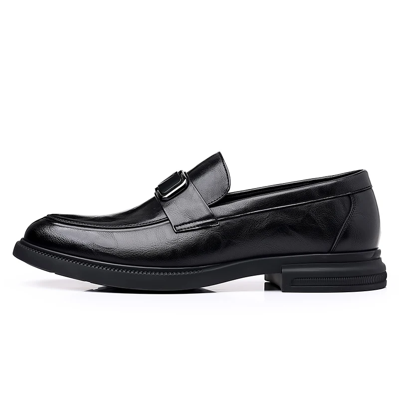 New Leather Shoes for Men Deodorant Breathable Casual British Business Formal Wear All The Trend Youth Pointed Head Increase