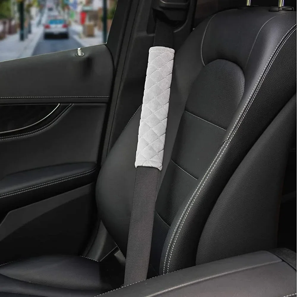 Universal car seat belt cover adjustable plush car safety belt cover shoulder pad for kids child adults interior accessories car seat shoulder protector seat belt cover
