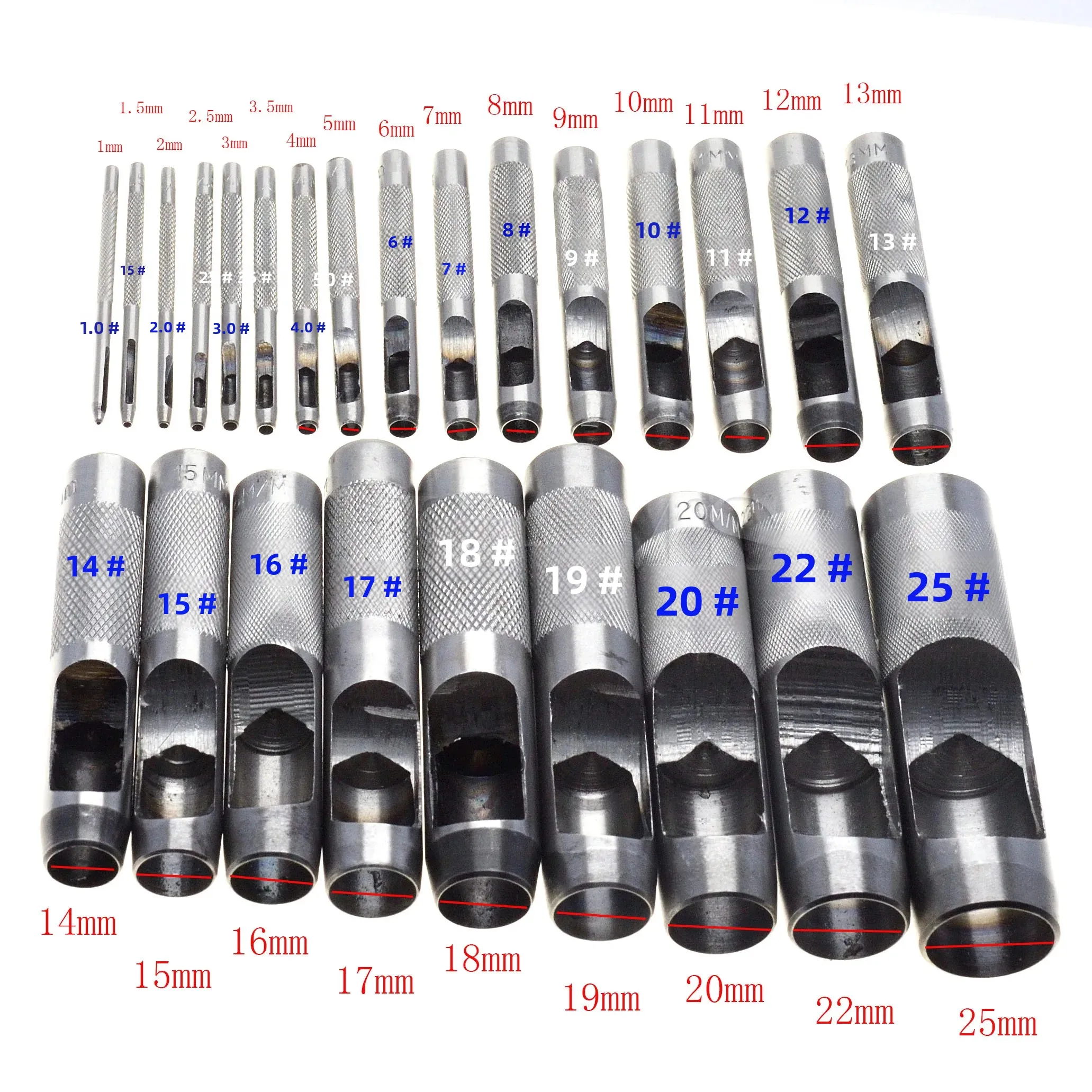 25-Size Leather Hole Punch Set 1
